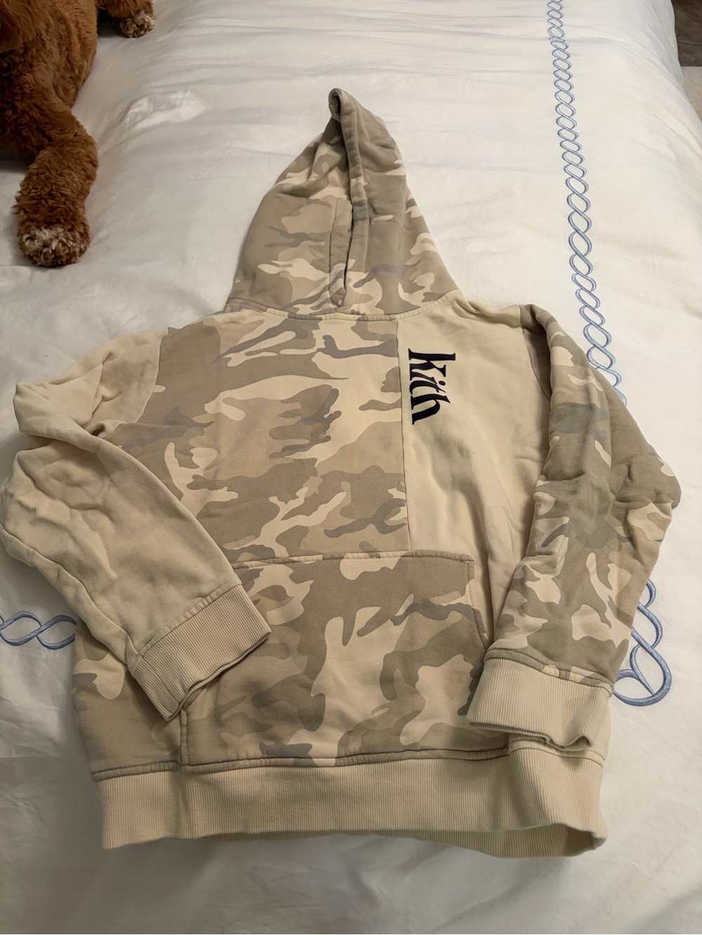 Kith Kids Beige Camo Patchwork Pullover Hoodie